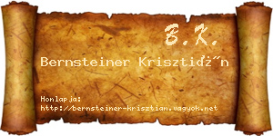 Bernsteiner Krisztián névjegykártya